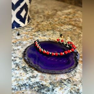 Hemp Rope Huayruro Ssed Slide Bracelet .